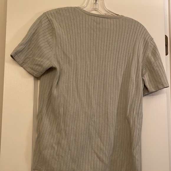 Women’s green short sleeve cardigan - Picture 3 of 5